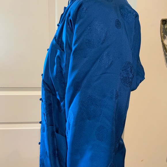 Dollie House  Pure Silk Asian Royal Blue Jacket (final sale) - Picture 3 of 6